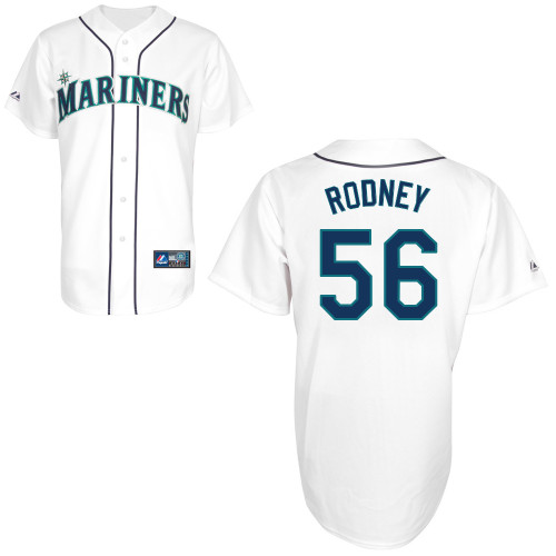 Fernando Rodney #56 Youth Baseball Jersey-Seattle Mariners Authentic Home White Cool Base MLB Jersey